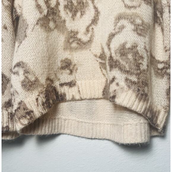 VICTORIA'S SECRET Mohair Wool Blend Floral Oversized Sweater Sz S - Picture 7 of 12